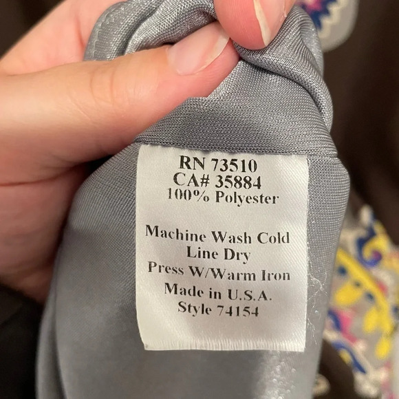 Anthropologie Uncle Frank disco 70s mandala print bell sleeve shift dress medium - Picture 12 of 12